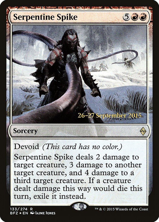Serpentine Spike [Battle for Zendikar Prerelease Promos] | Total Play