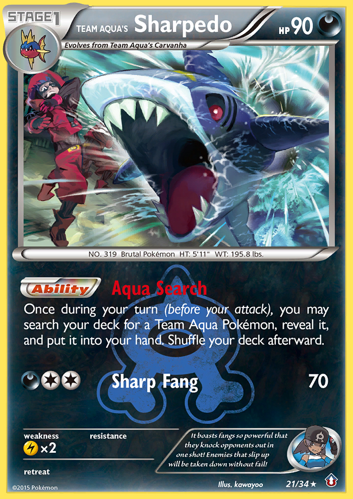 Team Aqua's Sharpedo (21/34) [XY: Double Crisis] | Total Play