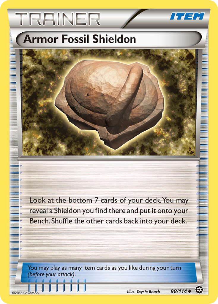 Armor Fossil Shieldon (98/114) [XY: Steam Siege] | Total Play