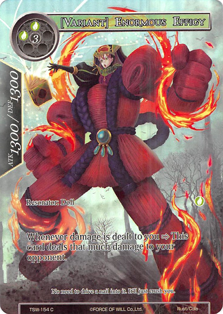 [Variant] Enormous Effigy (Full Art) (TSW-154) [The Time Spinning Witch] | Total Play