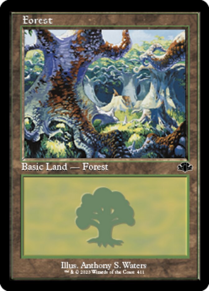 Forest (411) (Retro) [Dominaria Remastered] | Total Play