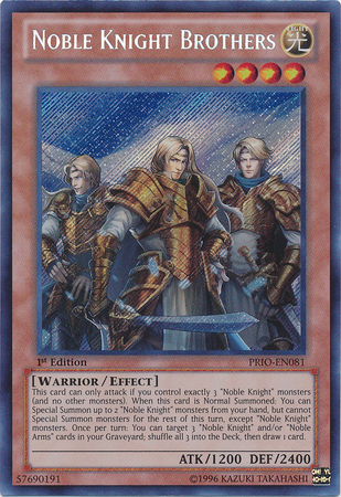 Noble Knight Brothers [PRIO-EN081] Secret Rare | Total Play