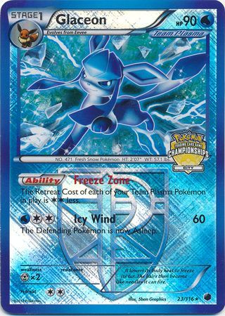 Glaceon (23/116) (City Championship Promo) [Black & White: Plasma Freeze] | Total Play