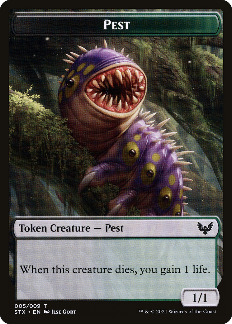 Pest // Jace, Telepath Unbound Emblem Double-Sided Token [Secret Lair: From Cute to Brute Tokens] | Total Play