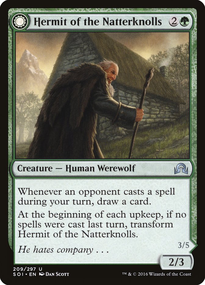 Hermit of the Natterknolls // Lone Wolf of the Natterknolls [Shadows over Innistrad] | Total Play