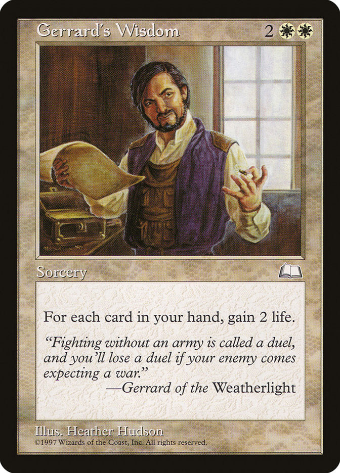 Gerrard's Wisdom [Weatherlight] | Total Play