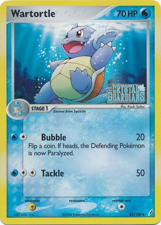 Wartortle (42/100) (Stamped) [EX: Crystal Guardians] | Total Play