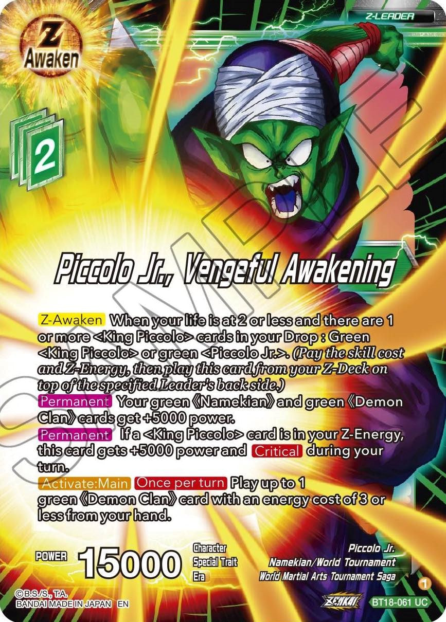 Piccolo Jr., Vengeful Awakening (BT18-061) [Dawn of the Z-Legends] | Total Play