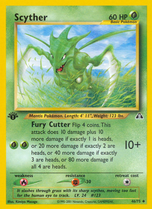 Scyther (46/75) [Neo Discovery 1st Edition] | Total Play