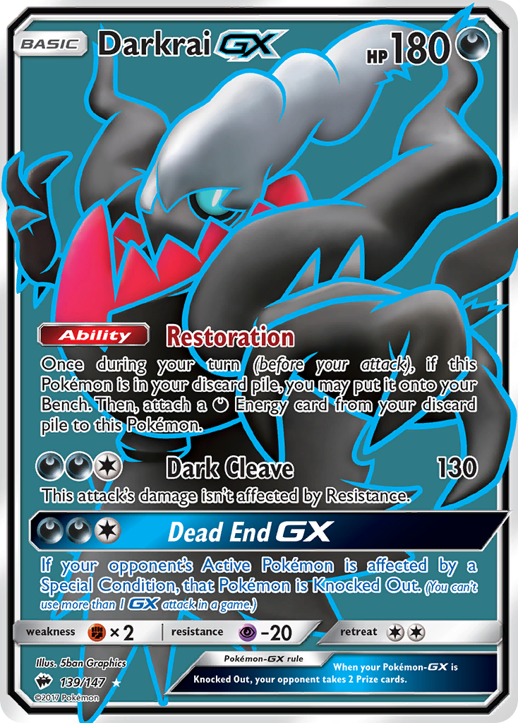 Darkrai GX (139/147) [Sun & Moon: Burning Shadows] | Total Play