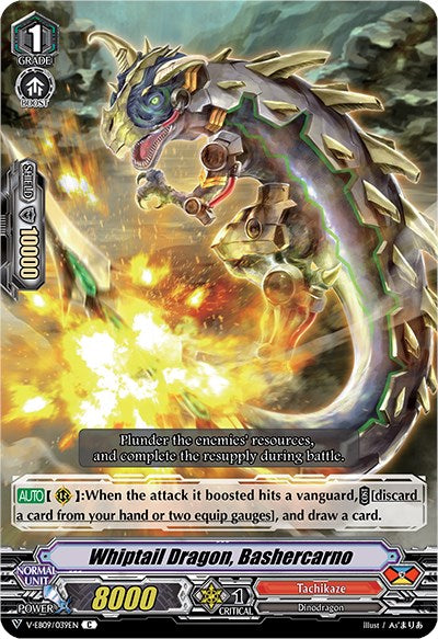 Whiptail Dragon, Bashercarno (V-EB09/039EN) [The Raging Tactics] | Total Play