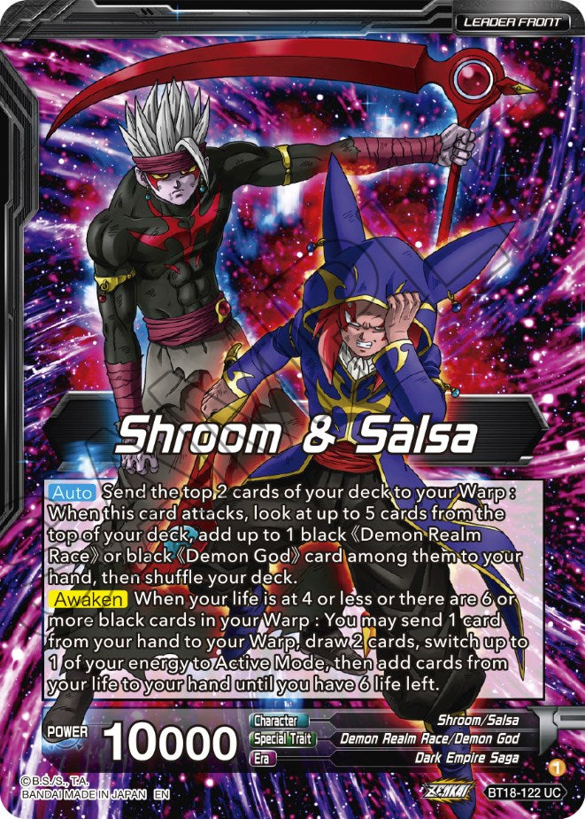 Shroom & Salsa // Demon God Shroom & Salsa, Deadly Genius (BT18-122) [Dawn of the Z-Legends] | Total Play