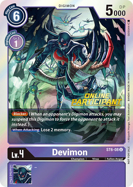 Devimon [ST6-08] (Online Participant) [Starter Deck: Venomous Violet Promos] | Total Play