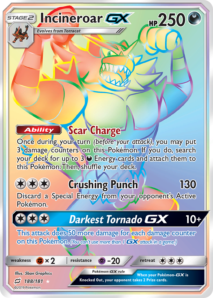 Incineroar GX (188/181) [Sun & Moon: Team Up] | Total Play