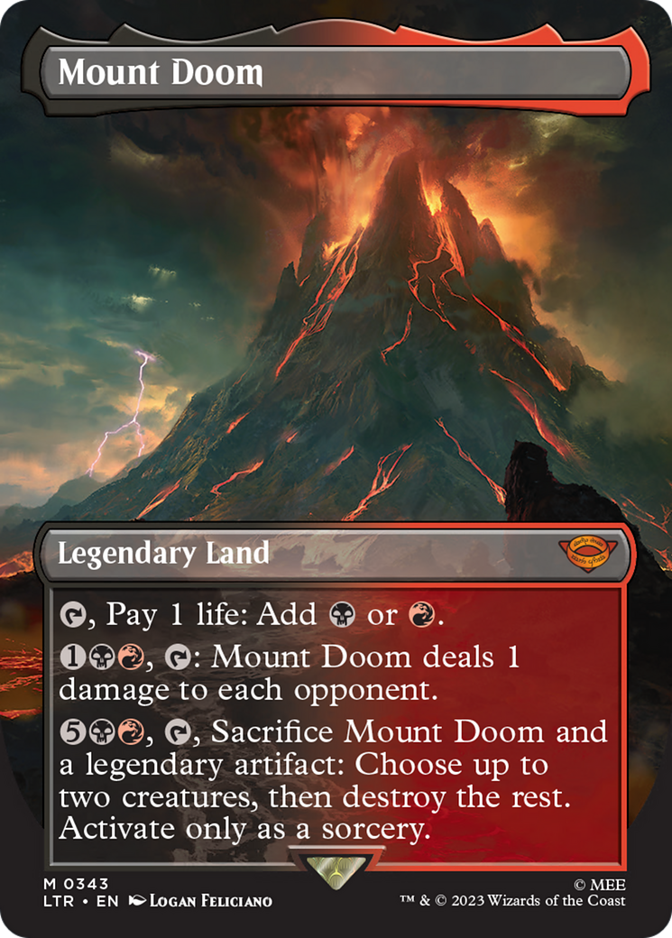 Mount Doom (Borderless Alternate Art) [The Lord of the Rings: Tales of Middle-Earth] | Total Play