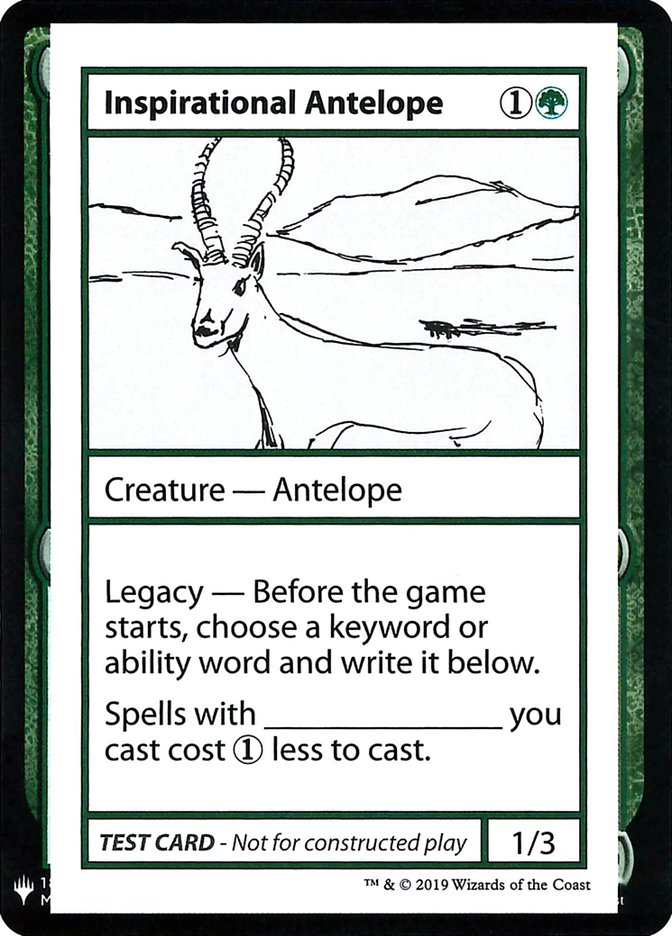 Inspirational Antelope [Mystery Booster Playtest Cards] | Total Play