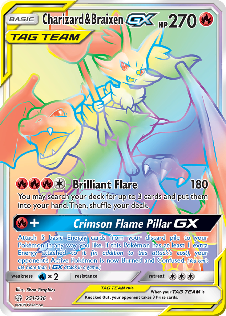 Charizard & Braixen GX (251/236) [Sun & Moon: Cosmic Eclipse] | Total Play