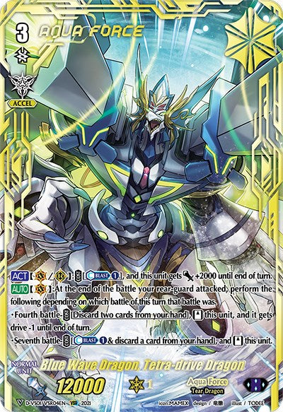 Blue Wave Dragon, Tetra-drive Dragon (D-VS01/VSR04EN) [V Clan Collection Vol.1] | Total Play