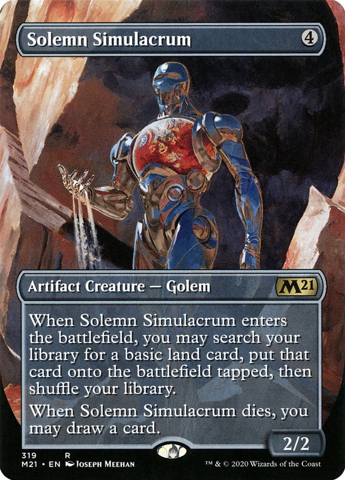 Solemn Simulacrum (Borderless Alternate Art) [Core Set 2021] | Total Play