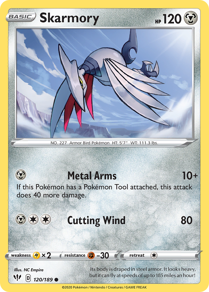 Skarmory (120/189) [Sword & Shield: Darkness Ablaze] | Total Play