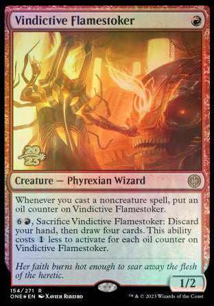 Vindictive Flamestoker [Phyrexia: All Will Be One Prerelease Promos] | Total Play