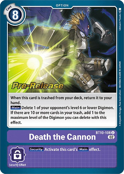 Death the Cannon [BT10-108] [Xros Encounter Pre-Release Cards] | Total Play