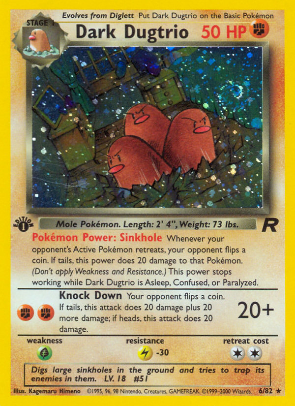 Dark Dugtrio (6/82) [Team Rocket 1st Edition] | Total Play