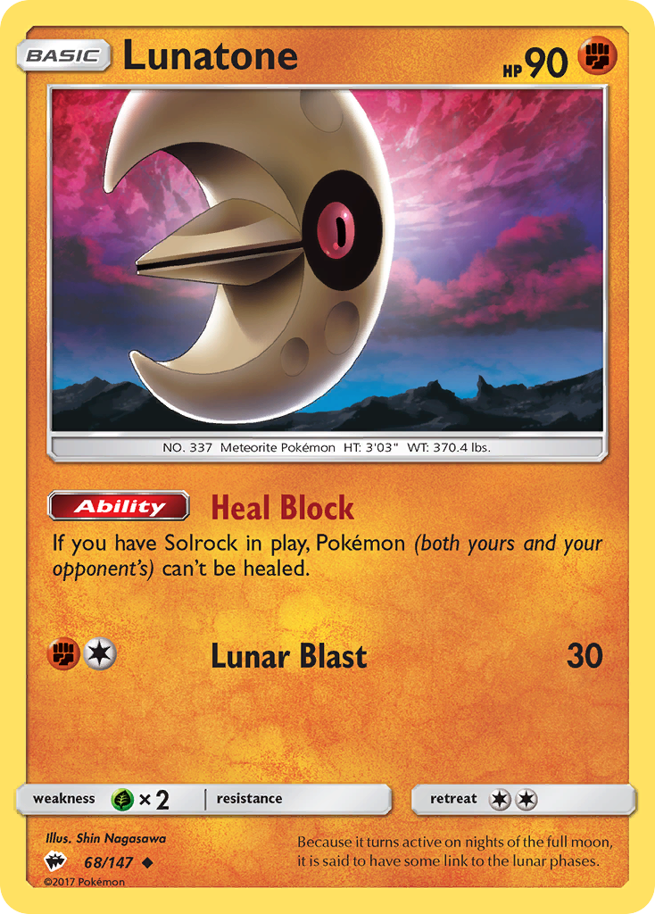 Lunatone (68/147) [Sun & Moon: Burning Shadows] | Total Play