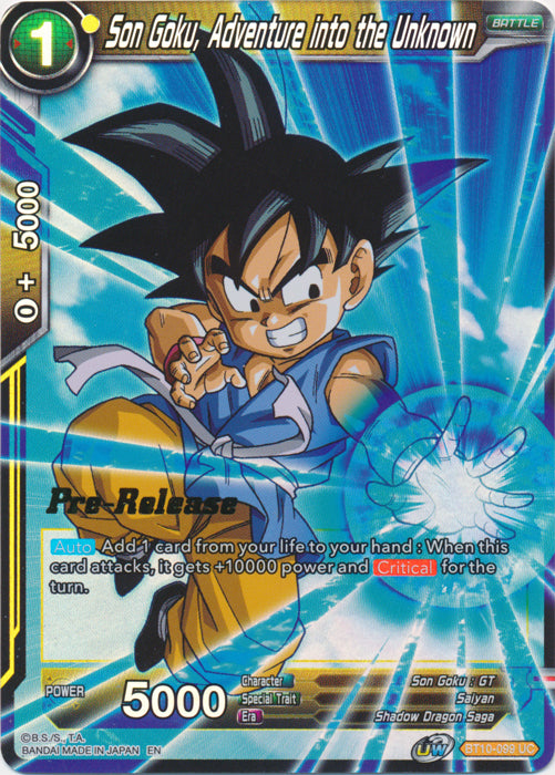 Son Goku, Adventure into the Unknown (BT10-099) [Rise of the Unison Warrior Prerelease Promos] | Total Play