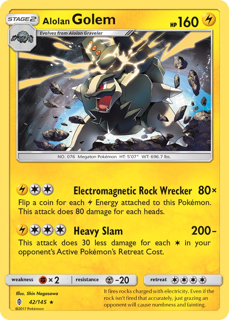 Alolan Golem (42/145) (Cosmos Holo) (Blister Exclusive) [Sun & Moon: Guardians Rising] | Total Play
