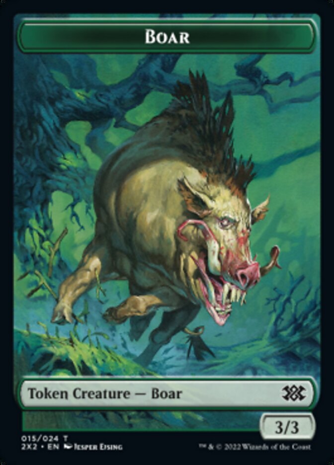 Boar // Soldier Double-Sided Token [Double Masters 2022 Tokens] | Total Play