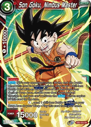 Son Goku, Nimbus Master (DB3-003) [Mythic Booster] | Total Play