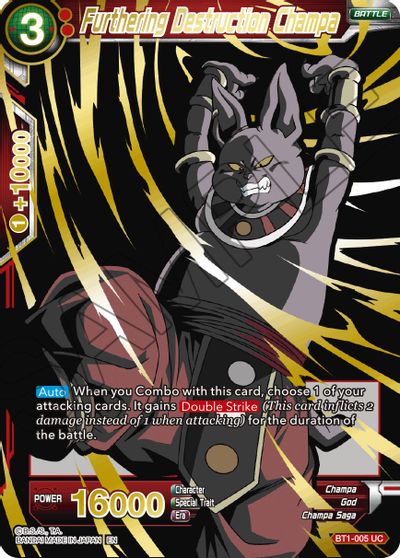 Furthering Destruction Champa (Alternate Art) (BT1-005) [Special Anniversary Set 2021] | Total Play