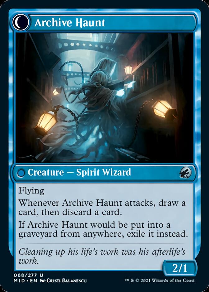 Overwhelmed Archivist // Archive Haunt [Innistrad: Midnight Hunt] | Total Play