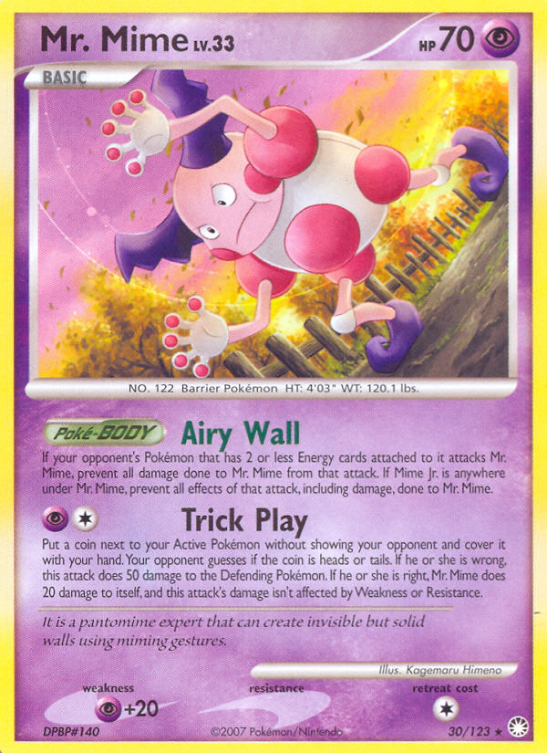 Mr. Mime (30/123) [Diamond & Pearl: Mysterious Treasures] | Total Play