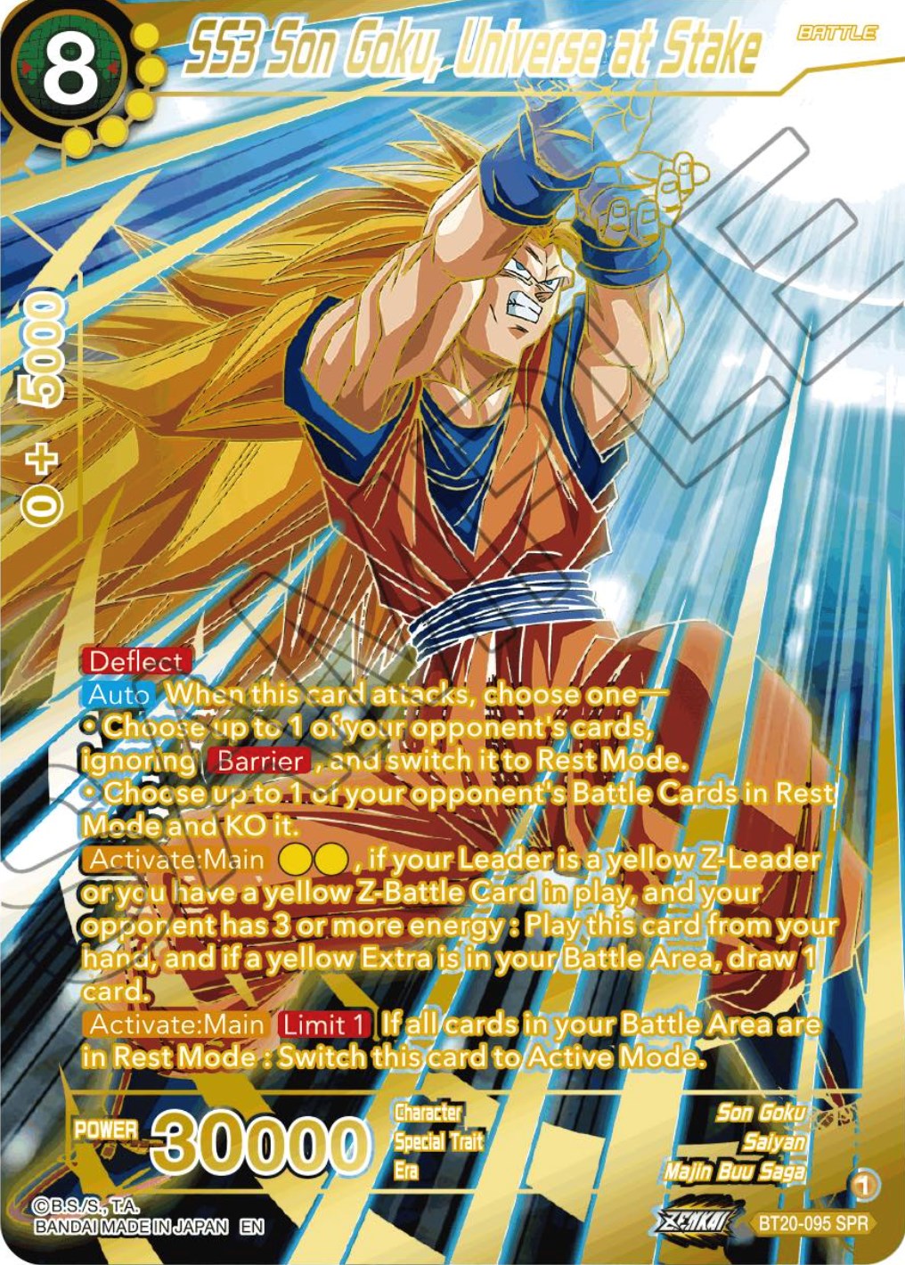 SS3 Son Goku, Universe at Stake (SPR) (BT20-095) [Power Absorbed] | Total Play