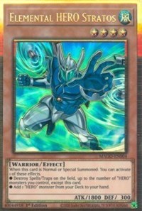 Elemental HERO Stratos (Alternate Art) [MAGO-EN004] Gold Rare | Total Play