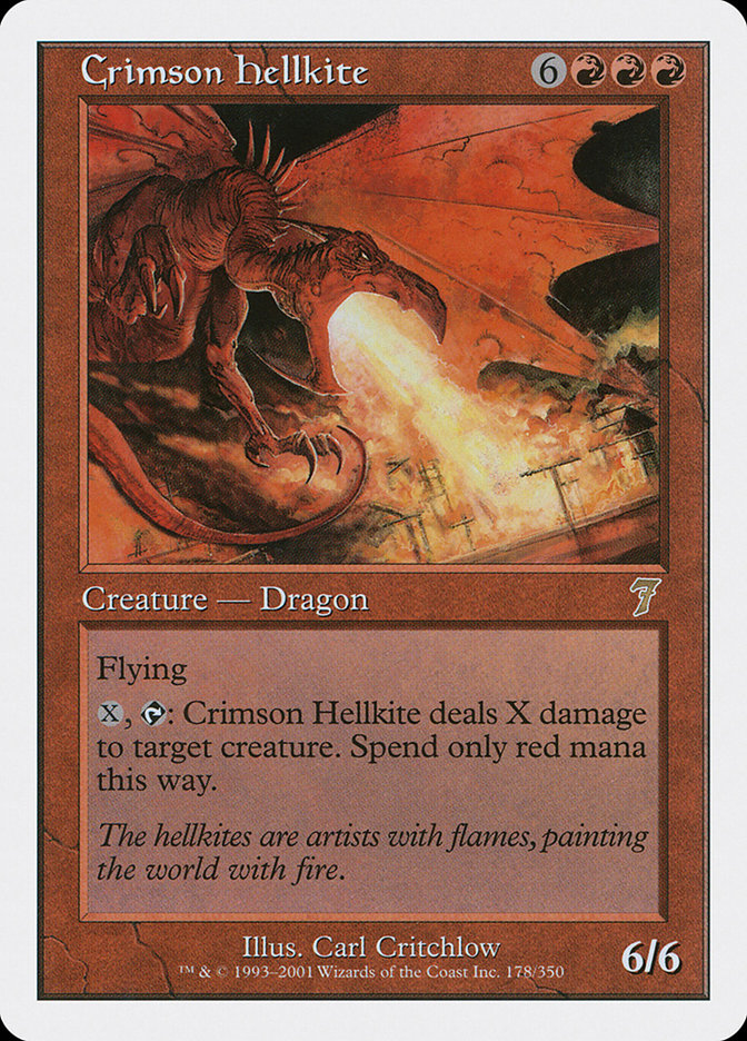 Crimson Hellkite [Seventh Edition] | Total Play