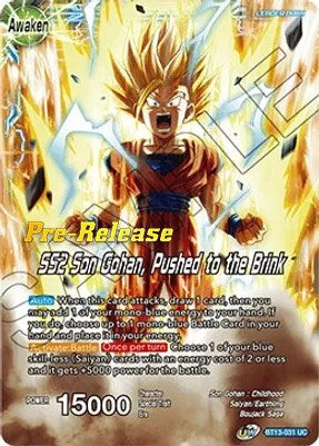 Son Gohan // SS2 Son Gohan, Pushed to the Brink (BT13-031) [Supreme Rivalry Prerelease Promos] | Total Play