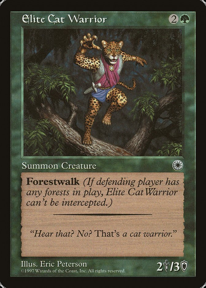 Elite Cat Warrior (With Flavor Text) [Portal] | Total Play
