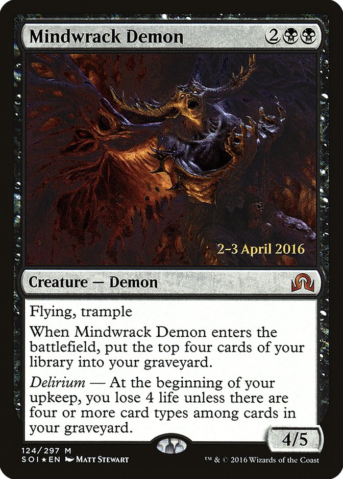 Mindwrack Demon [Shadows over Innistrad Prerelease Promos] | Total Play