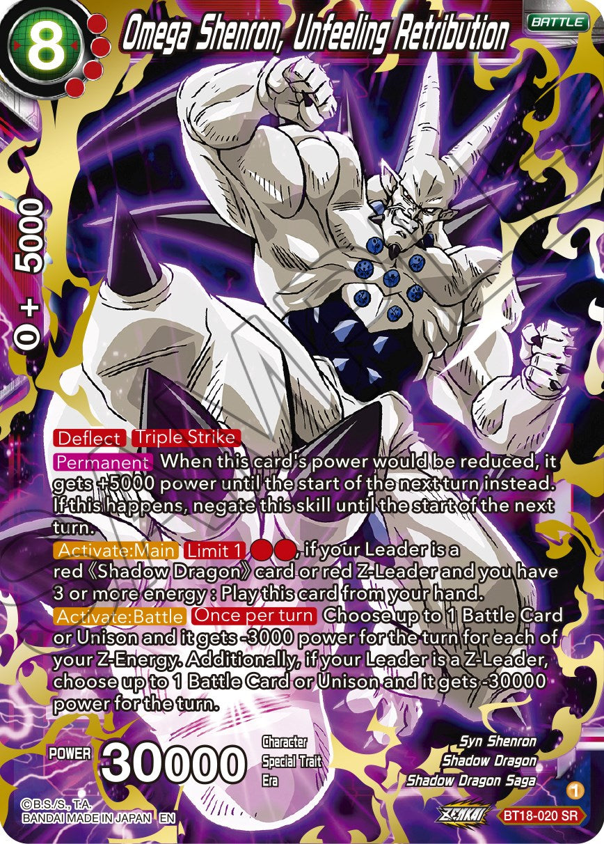 Omega Shenron, Unfeeling Retribution (BT18-020) [Dawn of the Z-Legends] | Total Play