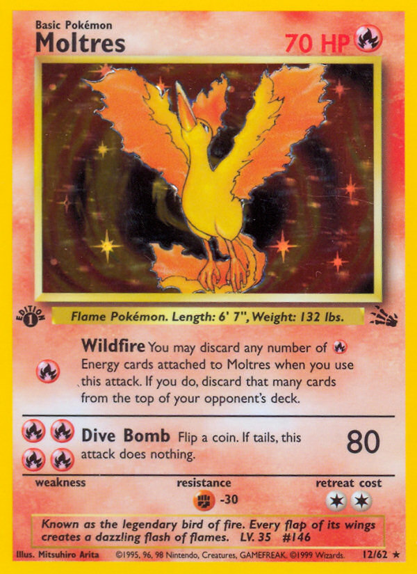 Moltres (12/62) [Fossil 1st Edition] | Total Play