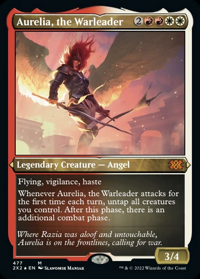 Aurelia, the Warleader (Foil Etched) [Double Masters 2022] | Total Play