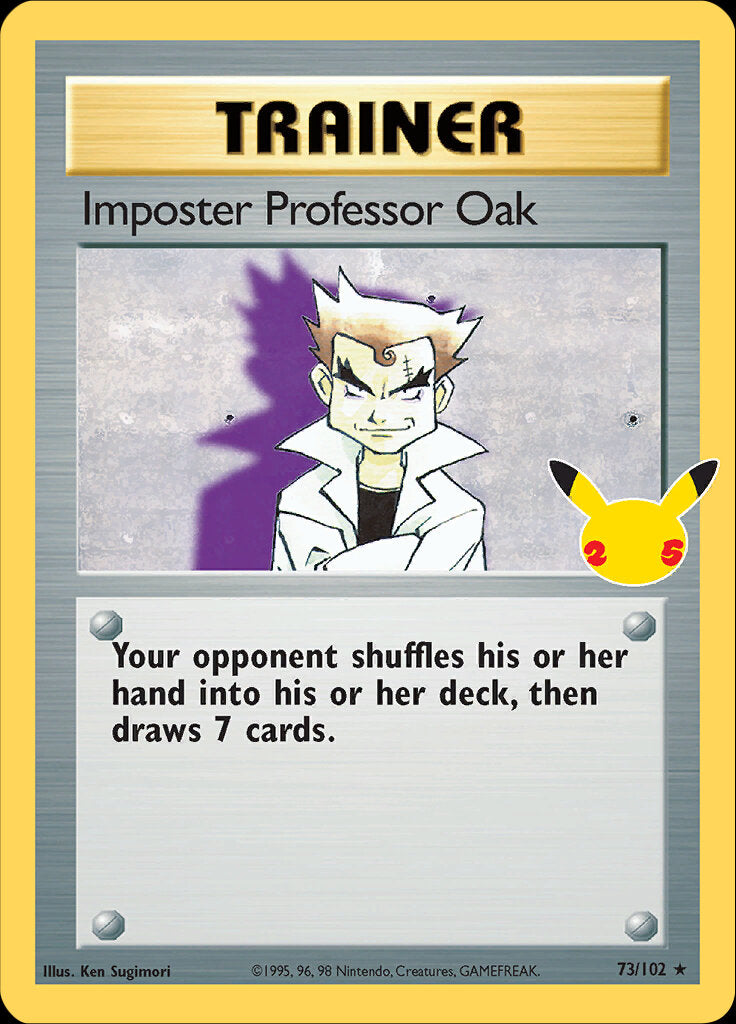 Imposter Professor Oak (73/102) [Celebrations: 25th Anniversary - Classic Collection] | Total Play
