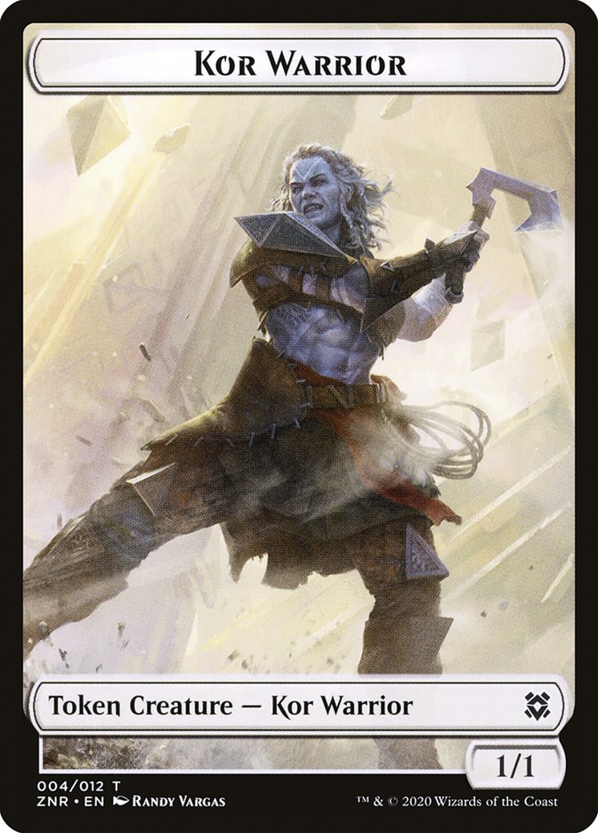 Copy // Kor Warrior Double-Sided Token [Zendikar Rising Tokens] | Total Play