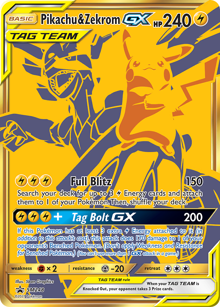 Pikachu & Zekrom GX (SM248) (Jumbo Card) [Sun & Moon: Black Star Promos] | Total Play