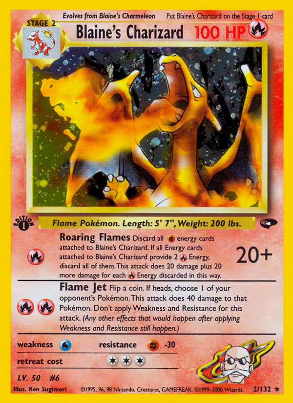 Blaine's Charizard (2/132) [Gym Challenge 1st Edition] | Total Play