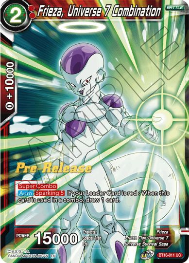 Frieza, Universe 7 Combination (BT16-011) [Realm of the Gods Prerelease Promos] | Total Play