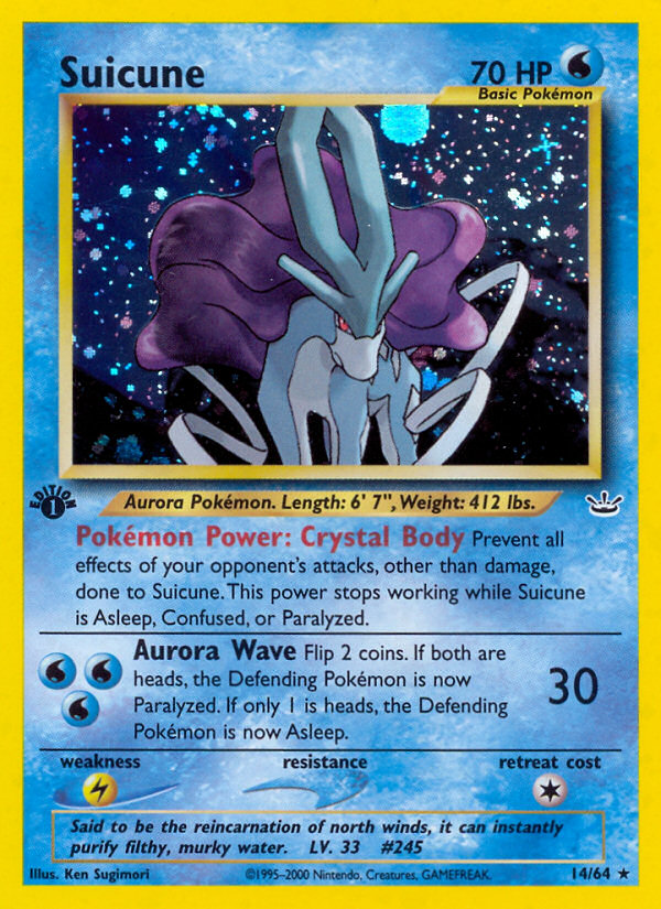 Suicune (14/64) [Neo Revelation 1st Edition] | Total Play